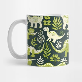 Delightful Dinosaurs in Enchanted Garden Pattern Mug